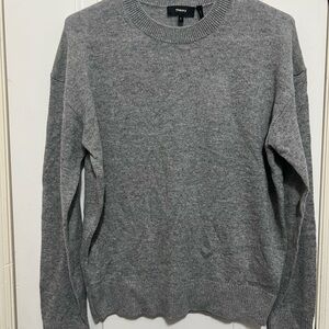 Theory Women's Heather Gray Crewneck Sweater